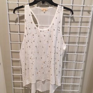 Bonage Studded racerback tank top designed w/holes